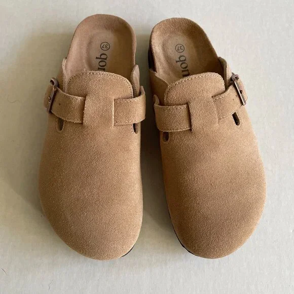 Qomfort Boston style sand suede clog 37 - Picture 1 of 5